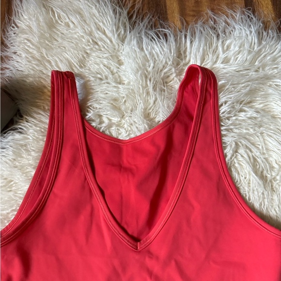 Lululemon Power Pivot Tank Coral Orange/Pink - Picture 4 of 5